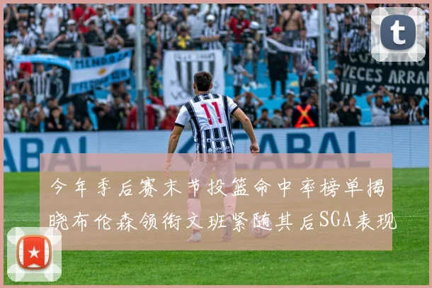 今年季后赛末节投篮命中率榜单揭晓布伦森领衔文班紧随其后SGA表现不俗